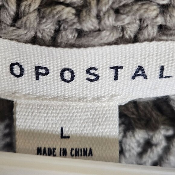 Aeropostale Wn Cropped Chunky CableKnit Sweater Gray L Light Academia Cozy Fall - Picture 7 of 15